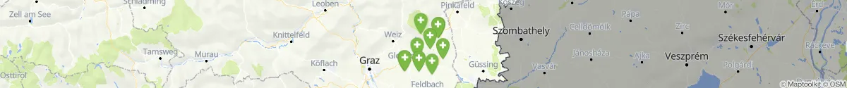 Kartenansicht für Apotheken-Notdienste in der Nähe von Hartl (Hartberg-Fürstenfeld, Steiermark)